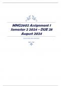 MNG2602 Assignment 1 Semester 2 2024 - DUE 28 August 2024