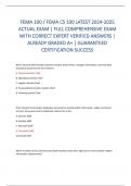 FEMA 100 / FEMA CS 100 LATEST 2024-2025  ACTUAL EXAM | FULL COMPREHENSIVE EXAM  WITH CORRECT EXPERT VERIFIED ANSWERS |  ALREADY GRADED A+ | GUARANTEED  CERTIFICATION SUCCESS