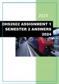 OHS2602 ASSIGNMENT2 SEMESTER 2 ANSWERS 2024