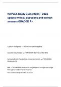 NAPLEX Study Guide 2024 – 2025 update with all questions and correct answers GRADED A+