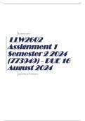 LLW2602 Assignment 1 Semester 2 2024 (773949) - DUE 16 August 2024