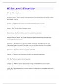 NCEA Level 3 Electricity Questions with 100% Correct Answers