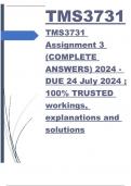 TMS3731 Assignment 3 (COMPLETE ANSWERS) 2024 - DUE 24 July 2024