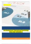 Pre-Assessment: Educational Psychology WGU D307 GRADED A