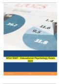 WGU D307 - Educational Psychology Exam 2024