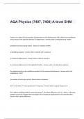 AQA Physics (7407, 7408) A-level SHM EXAM QUESTIONS AND ANSWERS