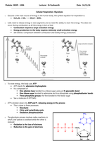 Cellular Respiration - Glycolysis