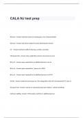 CALA NJ Test prep Questions and Answers