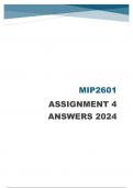 MIP2601 ASSIGNMENT 4 ANSWERS 2024