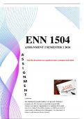 ENN1504 Assignment 2 semester 2 2024 distinction