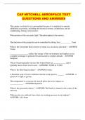 CAP MITCHELL AEROSPACE TEST QUESTIONS AND ANSWERS