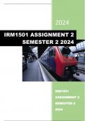 IRM1501 ASSIGNMENT 2 SEMESTER 2 2024