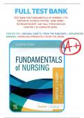 Test Bank for Fundamentals of Nursing 11th Edition by Potter, Perry, Updated with All Chapters 1-50  LATEST