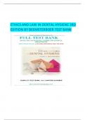 ETHICS AND LAW IN DENTAL HYGIENE 3RD EDITION BY BEEMSTERBOER TEST BANK