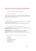 Samenvatting boek: Research Methods for Business