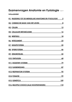 Examenvragen Anatomie en Fysiologie 2016-2017