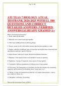 ATI TEAS 7 BIOLOGY ATUAL TESTBANK 2024-2025 WITH LL 500 QUESTIONS AND CORRECT DETAILED ANSWERS (VERIFIED ANSWERS)|ALREADY GRADED A+