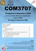 COM3707 Assignment 2 (COMPLETE ANSWERS) Semester 2 2024 - DUE 13 September 2024 