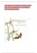 Test Bank for Evolution, Making Sense Of Life 2nd Edition by Carl Zimmer, Prof. Douglas Emlen.