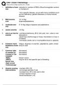 CHA 1 Exam 1 Hematology 2024