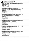 FINAL EXAM CLINICAL HEMATOLOGY EXAM 2024