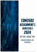 COM2602 Assignment 1 Semester 2 2024 | Due August 2024