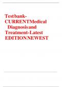 Test bank-CURRENT Medical Diagnosis and Treatment- Latest  EDITION NEWEST