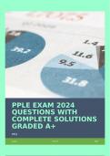 PPLE EXAM 2024 QUESTIONS WITH COMPLETE SOLUTIONS GRADED A+