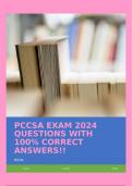 PCCSA EXAM 2024 QUESTIONS WITH 100% CORRECT ANSWERS!!