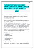 AUTHENTI CALPHA OMEGA SIGMA PHI BETA SIGMA EXAM WITH CORRECT ANSWERS 