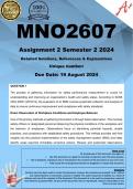 MNO2607 Assignment 2 (COMPLETE ANSWERS) Semester 2 2024 - DUE 19 August 2024