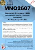 MNO2607 Assignment 3 (COMPLETE ANSWERS) Semester 2 2024 - DUE 16 September 2024 