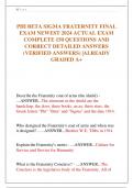 PHI BETA SIGMA FRATERNITY FINAL  EXAM NEWEST 2024 ACTUAL EXAM  COMPLETE 150 QUESTIONS AND  CORRECT DETAILED ANSWERS  (VERIFIED ANSWERS) |ALREADY  GRADED A+