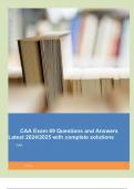      CAA/CAA Exam 69 Questions and Answers Latest 2024/2025 with complete solutions