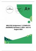  MRL3702 Assignment 1 (COMPLETE ANSWERS) Semester 2 2024 - DUE 16 August 2024