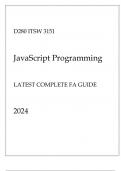 (WGU D280) ITSW 3151 JavaScript Programming Latest Complete FA Guide 2024