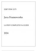 (WGU D287) ITSW 3173 Java Frameworks Latest Complete FA Guide 2024.