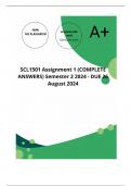  SCL1501 Assignment 1 (COMPLETE ANSWERS) Semester 2 2024 - DUE 26 August 2024