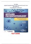 Test bank For Applied Pathophysiology for the Advanced Practice Nurse 2nd Edition by Lucie Dlugasch; Lachel Story Chapter 1-14  | 9781284255614 