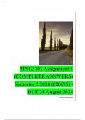 MNG3701 Assignment 1 (COMPLETE ANSWERS) Semester 2 2024 (620695) - DUE 28 August 2024