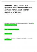 DBIA EXAM 1 WITH CORRECT 180+ QUESTIONS WITH CORRECTRY ANALYZED ANSWERS (ACTUAL EXAM) ALREADY GRADED A+ LATEST 2024     