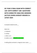 IEC YEAR 3 FINAL EXAM WITH CORRECT 120+ WITH CORRECT 180+ QUESTIONS WITH CORRECTRY ANALYZED ANSWERS (ACTUAL EXAM) ALREADY GRADED A+ LATEST 2024     