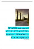 MNG3701 Assignment 1 (COMPLETE ANSWERS) Semester 2 2024 (620695) - DUE 28 August 2024