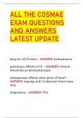 ALL THE COSMAE  EXAM QUESTIONS  AND ANSWERS  LATEST UPDATE