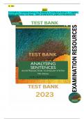 Exam Resources - TB for Analysing Sentences 5th Edition by Noel Burton-Roberts - Complete, Detailed and Latest Test Bank. All Chapters (1-11) Included.