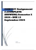 COM3707 Assignment 2 (COMPLETE ANSWERS) Semester 2 2024 - DUE 13 September 2024 ; 100% TRUSTED Complete, trusted solutions and explanations.