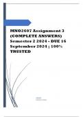 MNO2607 Assignment 3 (COMPLETE ANSWERS) Semester 2 2024 - DUE 16 September 2024 Course Safety Management Systems (MNO2607) Institution University Of South Africa (Unisa) Book Risk-based, Management-led, Audit-driven, Safety Management Systems