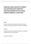 PUBH 6011 FINAL EXAM WITH CORRECT 150 QUESTIONS WITH CORRECTRY ANALYZED ANSWERS (ACTUAL EXAM) ALREADY GRADED A+ LATEST 2024     