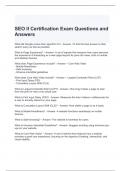 SEO II Certification Exam Questions and Answers