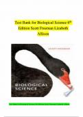 TEST BANK For Biological Science, 6th Edition (Scott Freeman, Lizabeth A. Allison ) | Verified Chapter's 1 - 55 | Complete